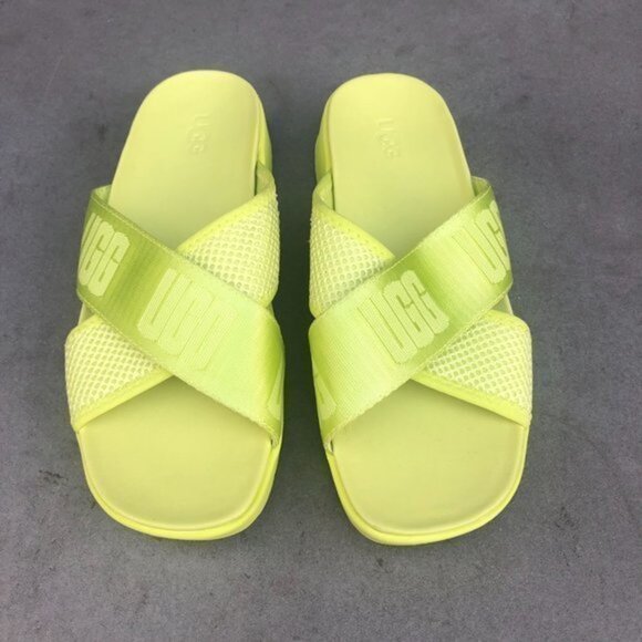 UGG Women's Emily Mesh YELLOW Slide Sandal Size 5 NEW - Picture 5 of 11